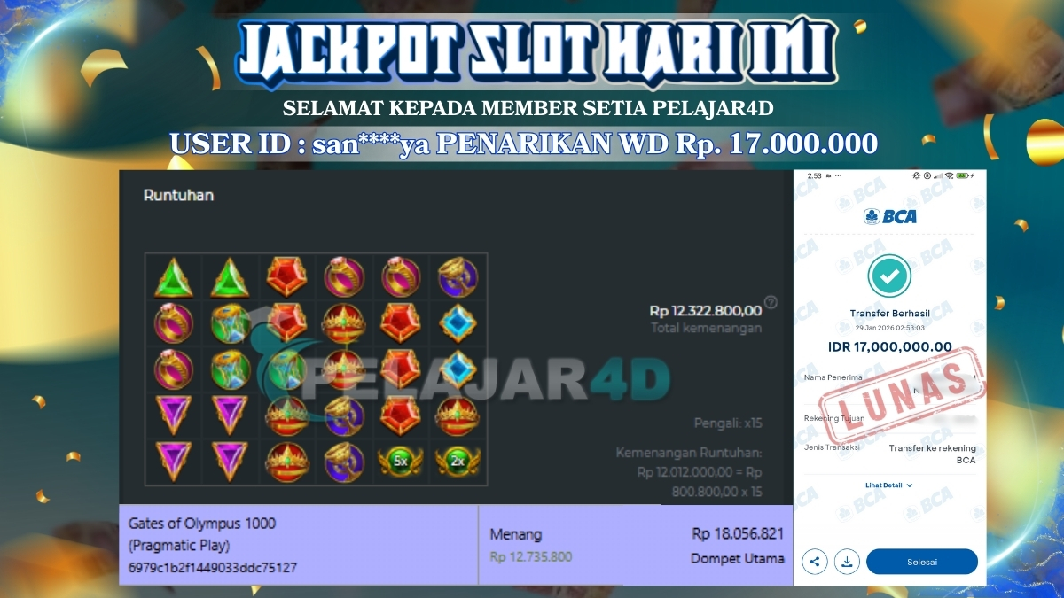 Member baru Jackpot Dan Wd Di Gates of olympus 1000 Rp. 17.000.000