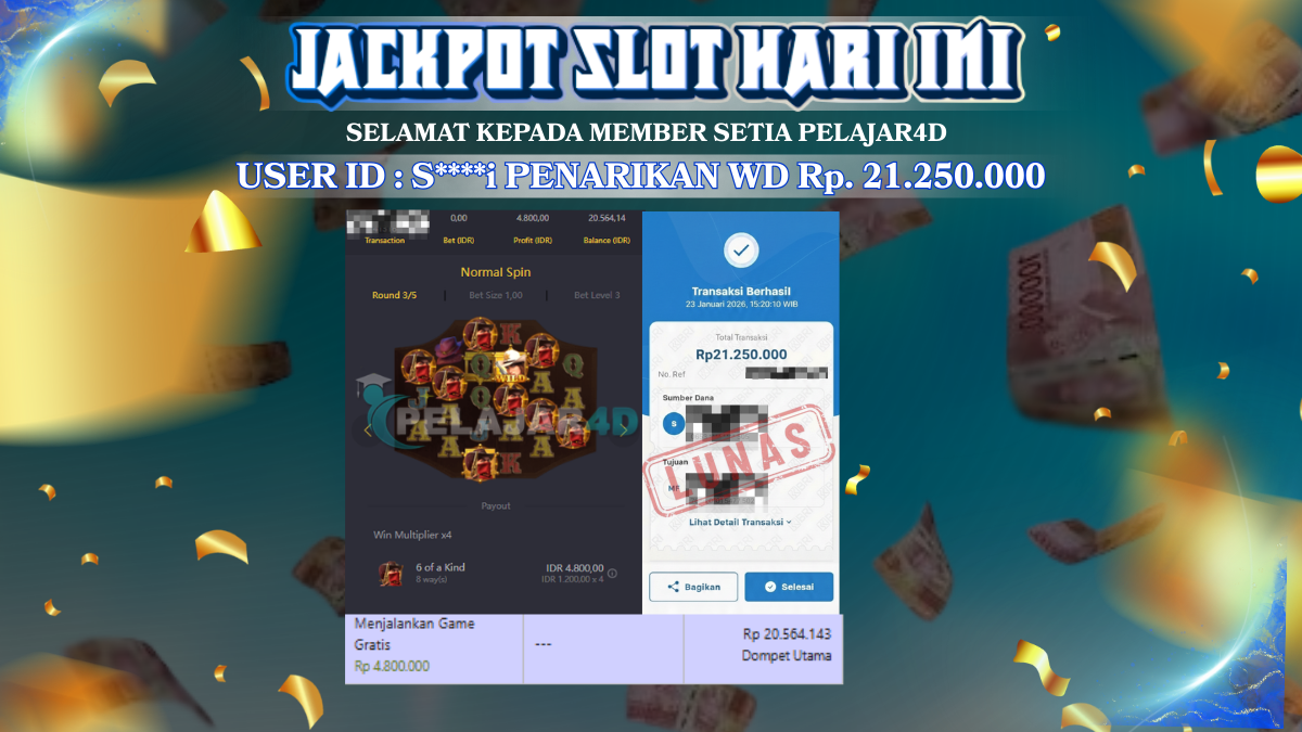 Jackpot Hari ini Di Slot Pg Soft Wild Bandito Rp 21.250.000
