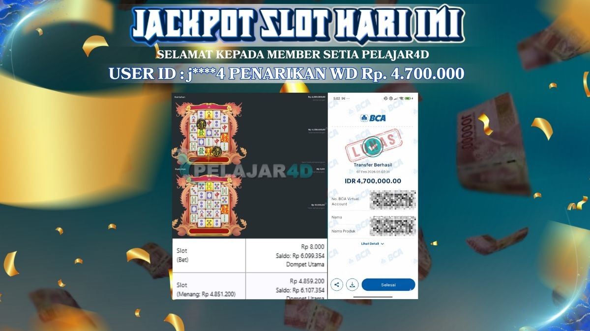 Kemenangan di Game Mahjong Ways 2 di Bayar Lunas Rp. 4.700.000