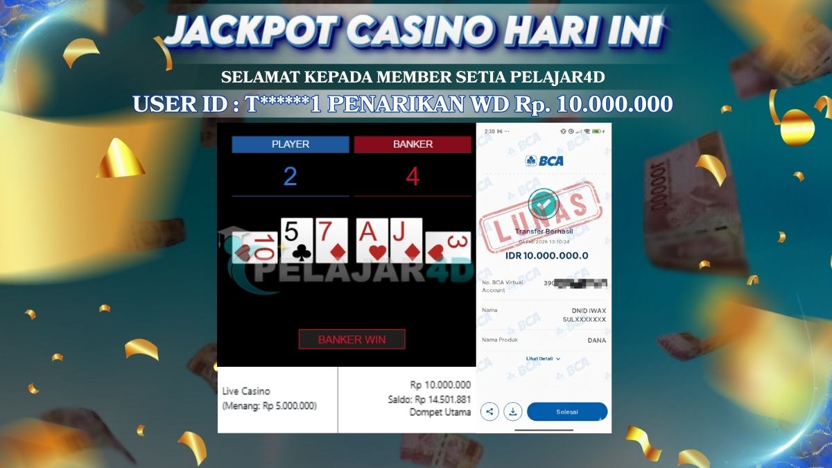Kemenangan Bermain Live Casino Hari Ini di Bayar Lunas