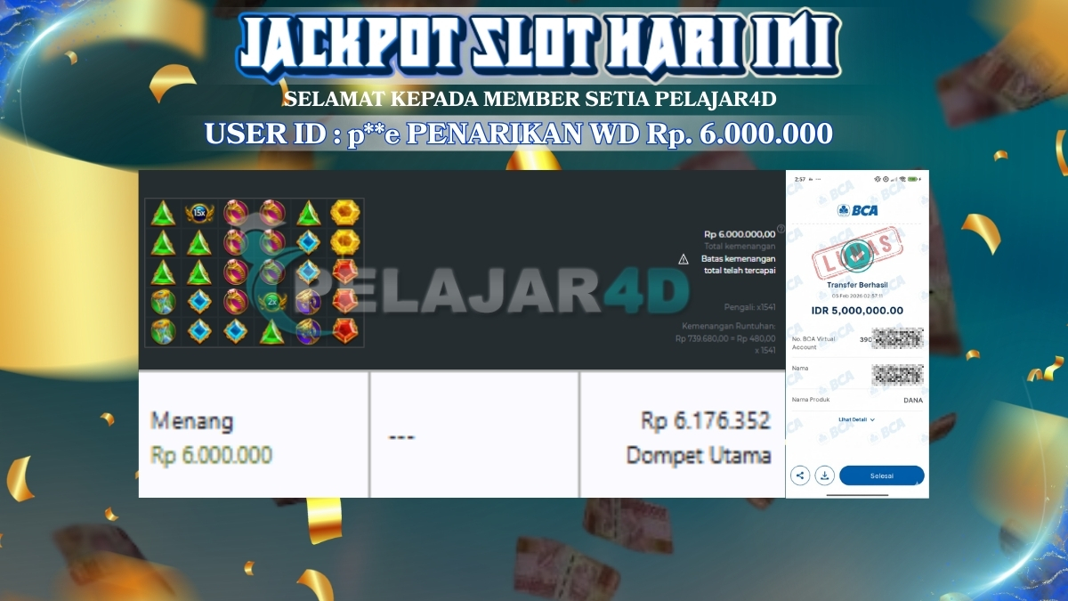 Jackpot Hari ini Di Gates Of Olympus Rp. 6.000.00