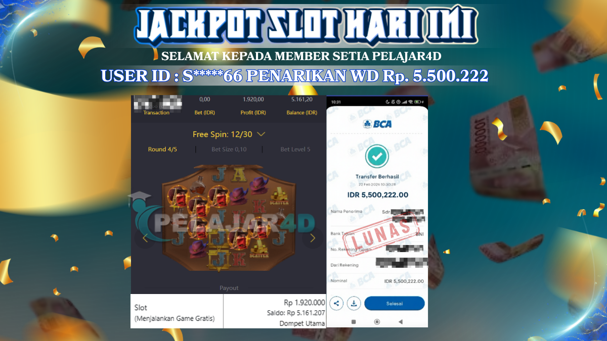 Jackpot Hari ini Di Slot PG Soft Game Wild Bounty Showdown Rp 5.500.222
