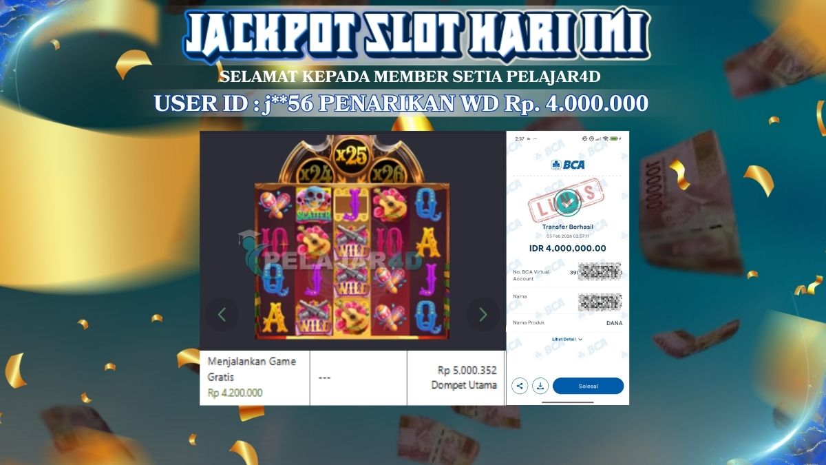 Bukti Kemenangan Bermain di Game Wild Bandito di Bayar Lunas Rp. 4.200.000