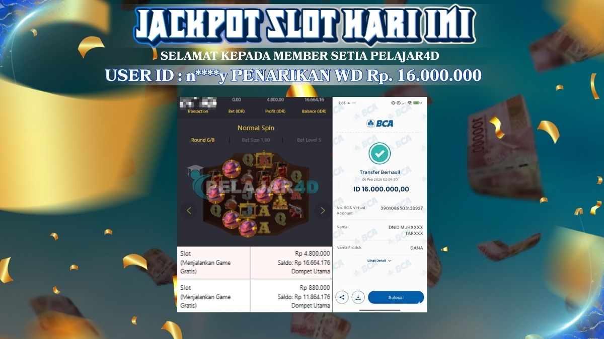 Kemenangan di Game Wild Bandito di Bayar Lunas Rp. 16.000.000