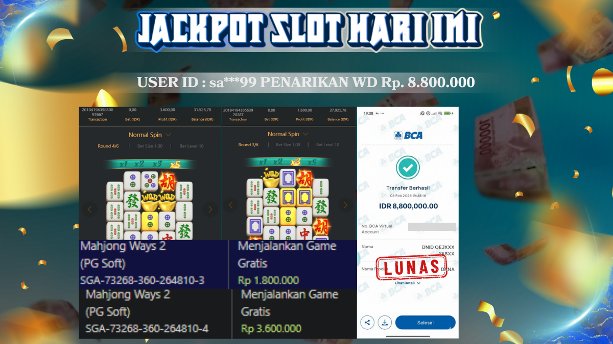 WEDE BERAPAPUN DI BAYAR LUNAS Rp 8.800.000