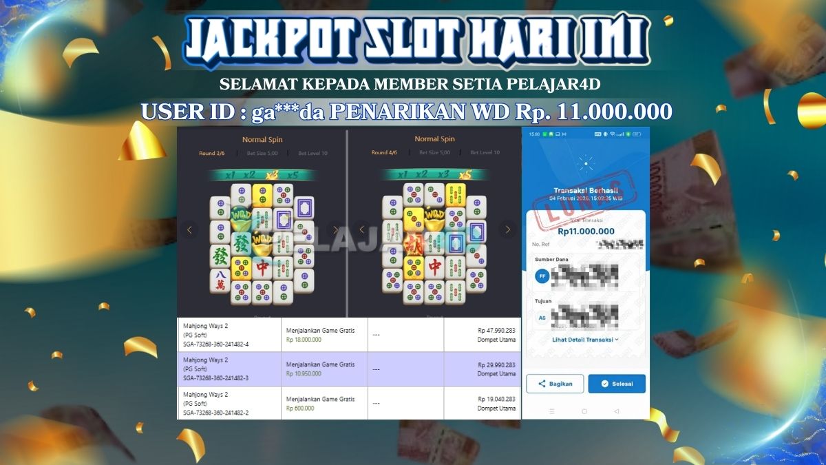 Bukti Withdraw Hari Ini di Game Mahjong Ways 2 di Bayar Lunas