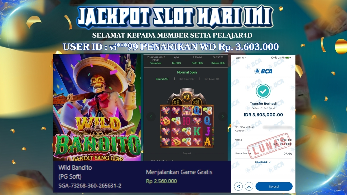 Tidak perlu lama bermain, baru saja daftar langsung withdraw Rp. 3.603.000