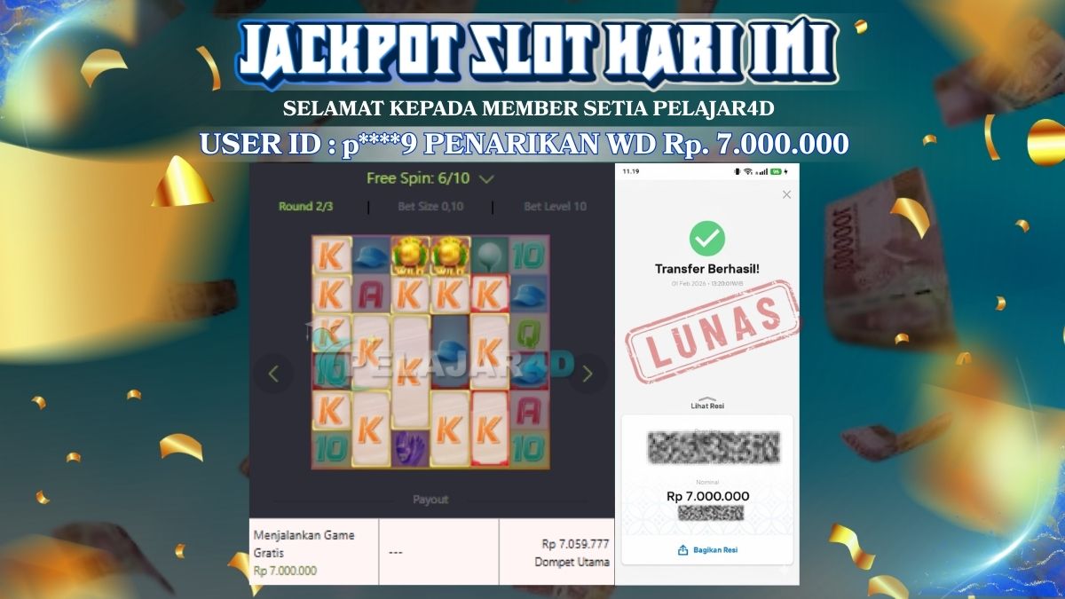 Bukti Kemenangan Bermain Slot & Langsung di Bayar Lunas