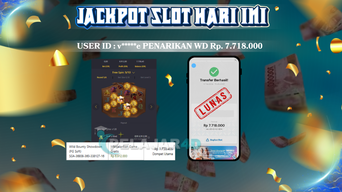MENANG TERUS MAIN DISINI ,WEDE BESAR LUNAS DI BAYAR Rp 7.718.000