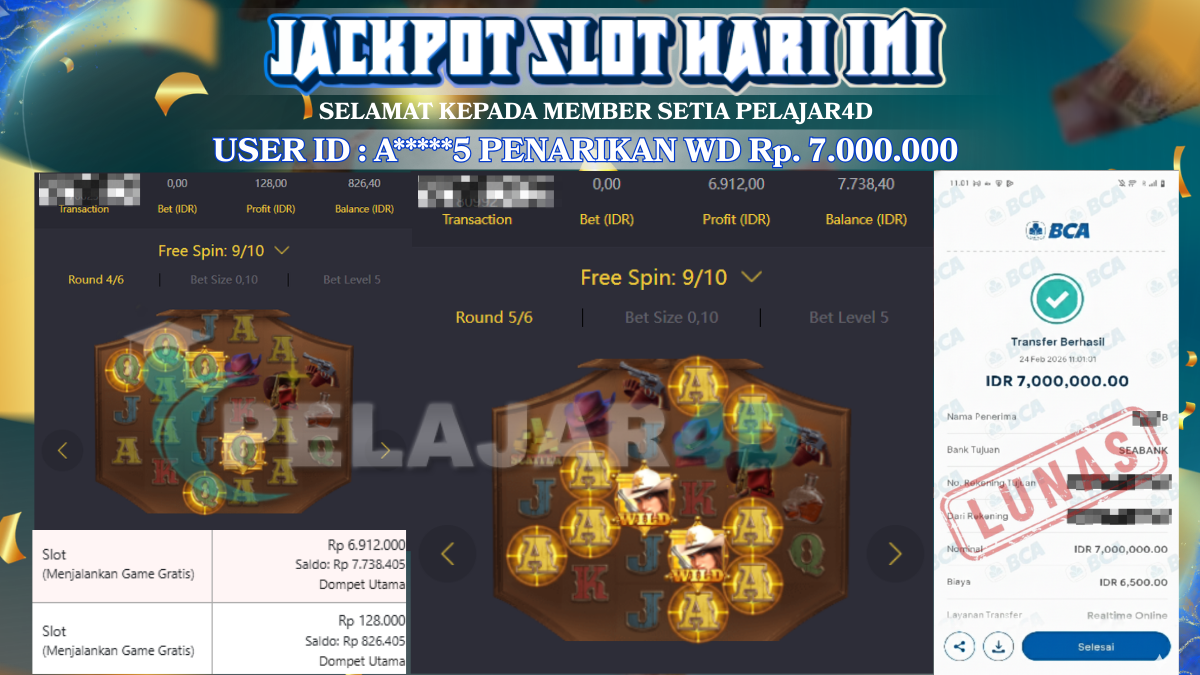 Jackpot Hari ini Di Slot Pg Soft Game Wild Bounty Showdown Rp 7.000.000
