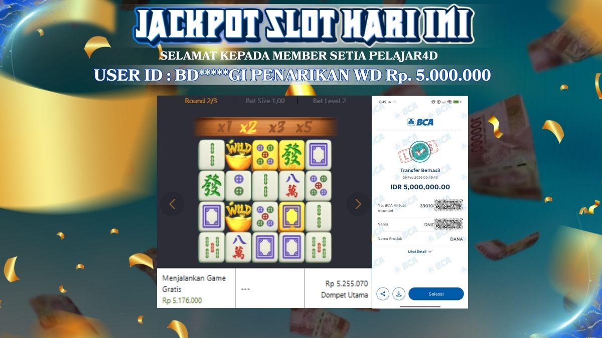 Kemenangan di Game Mahjong Ways di Bayar Lunas Rp. 5.000.000