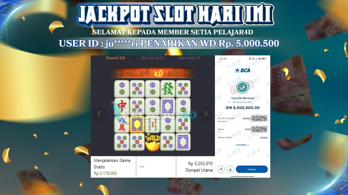 Kemenangan di Game Mahjong Ways di Bayar Lunas Rp. 5.000.500