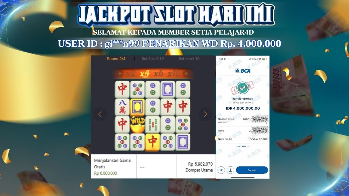 Kemenangan di Game Mahjong Ways di Bayar Lunas Rp. 4.000.000